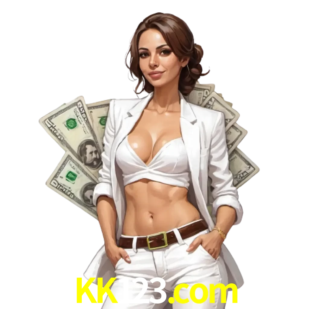 woman with money playing in kk123 bet casino